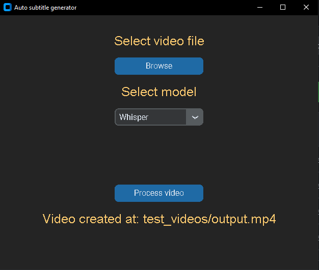 Auto subtitle generator